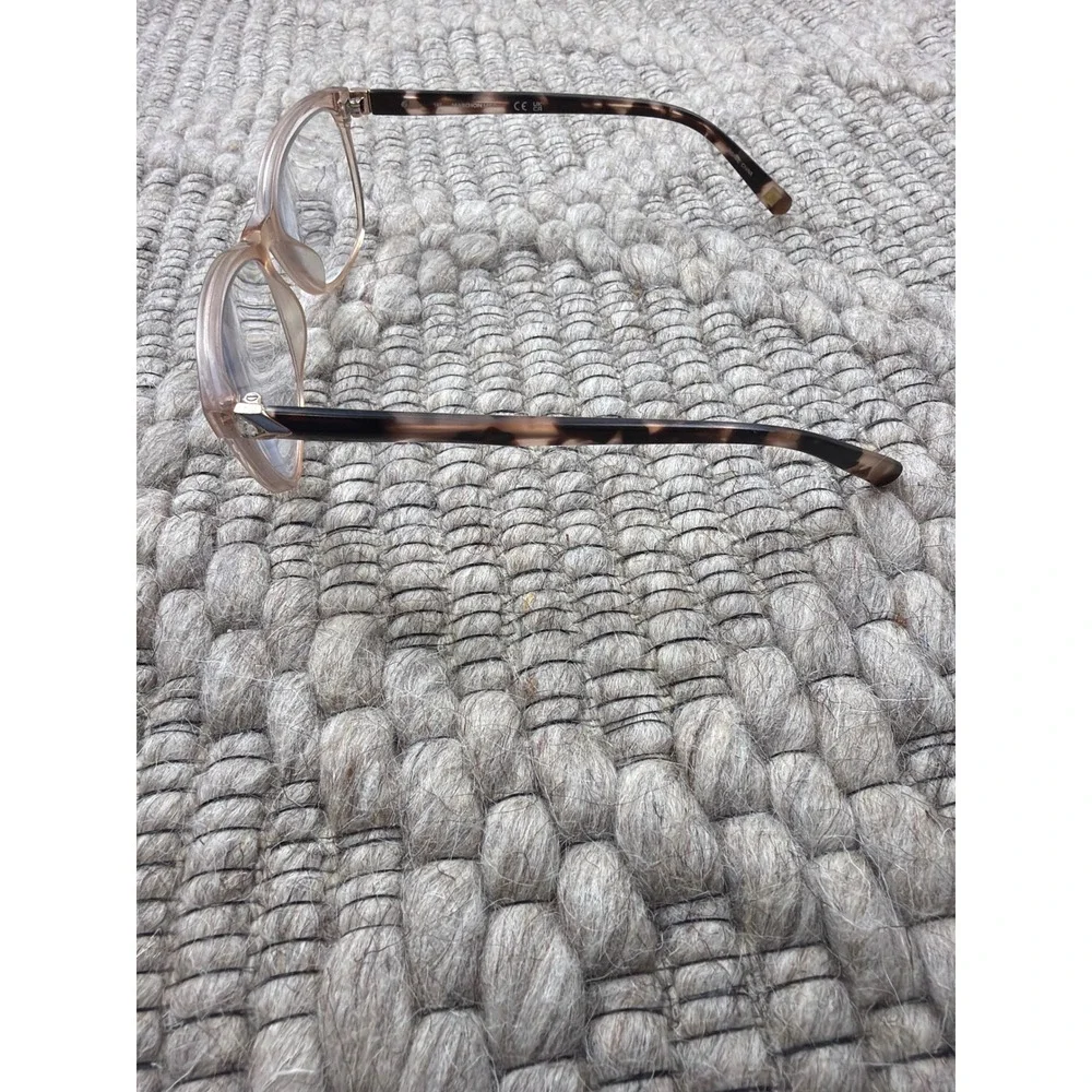 Marchon NYC Eyeglasses Women Peach Tortoise Rectangular Frames ONLY